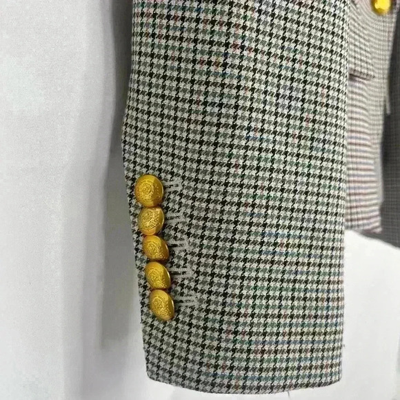 A.L.C Sedgwick Houndstooth Double Breasted Blazer Size Xtra Large/12 - Picture 7 of 12